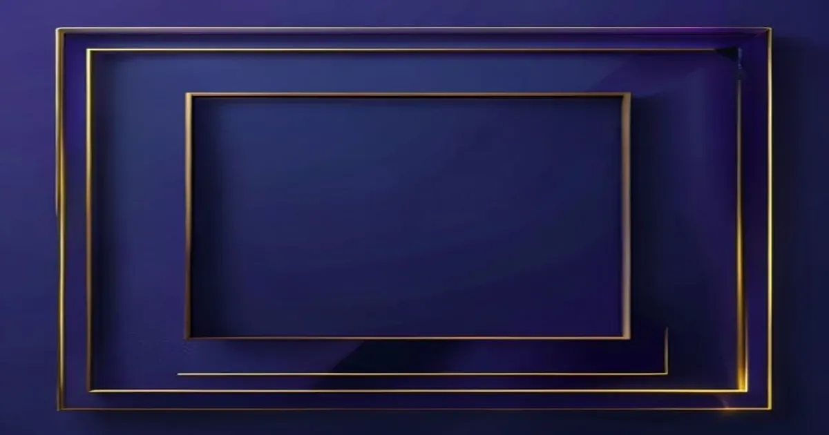 Concentric gold rectangular frames around an empty canvas on a deep navy background, evoking a clean, unwatermarked output.